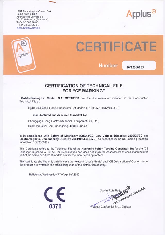 CE for Pelton